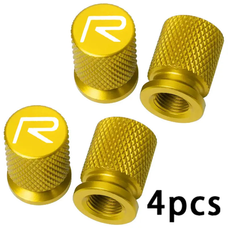 Car Wheel Tire Valve Caps Tyre Stem Covers For Volvo R-Design C30 C70 S60 S90 V60 V90 T5 T6 XC40 XC60 XC90 B5 B6 EM-90 Rdesign