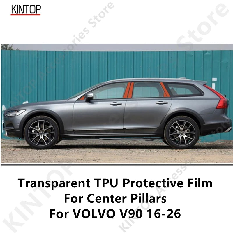 For VOLVO V90 16-26 Center Pillars Transparent TPU Protective Film Anti-scratch Repair Film Accessories Refit