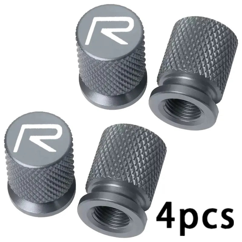 Car Wheel Tire Valve Caps Tyre Stem Covers For Volvo R-Design C30 C70 S60 S90 V60 V90 T5 T6 XC40 XC60 XC90 B5 B6 EM-90 Rdesign