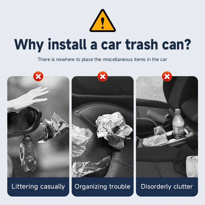 For Volvo XC60 XC90 XC40 S90 V90 V60 2015-2019 2020 2021 2022 2023 2024 2025 Car Small Trash Can With Lid Leak-proof Accessories
