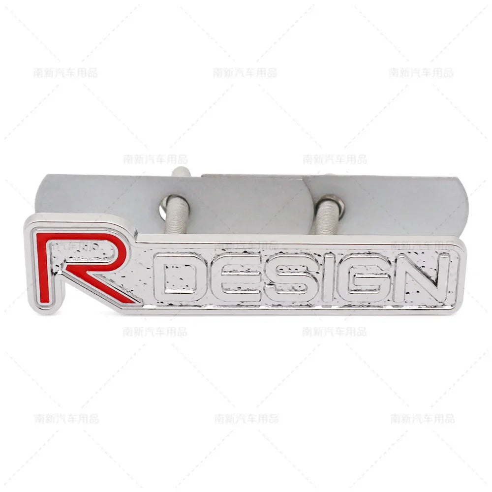3D Metal Rdesign R Design Front Grill Car Badge Sticker Emblem Decal Decoration For VOLVO XC40 XC60 XC90 V90 S90 S60 V60 V40 C70