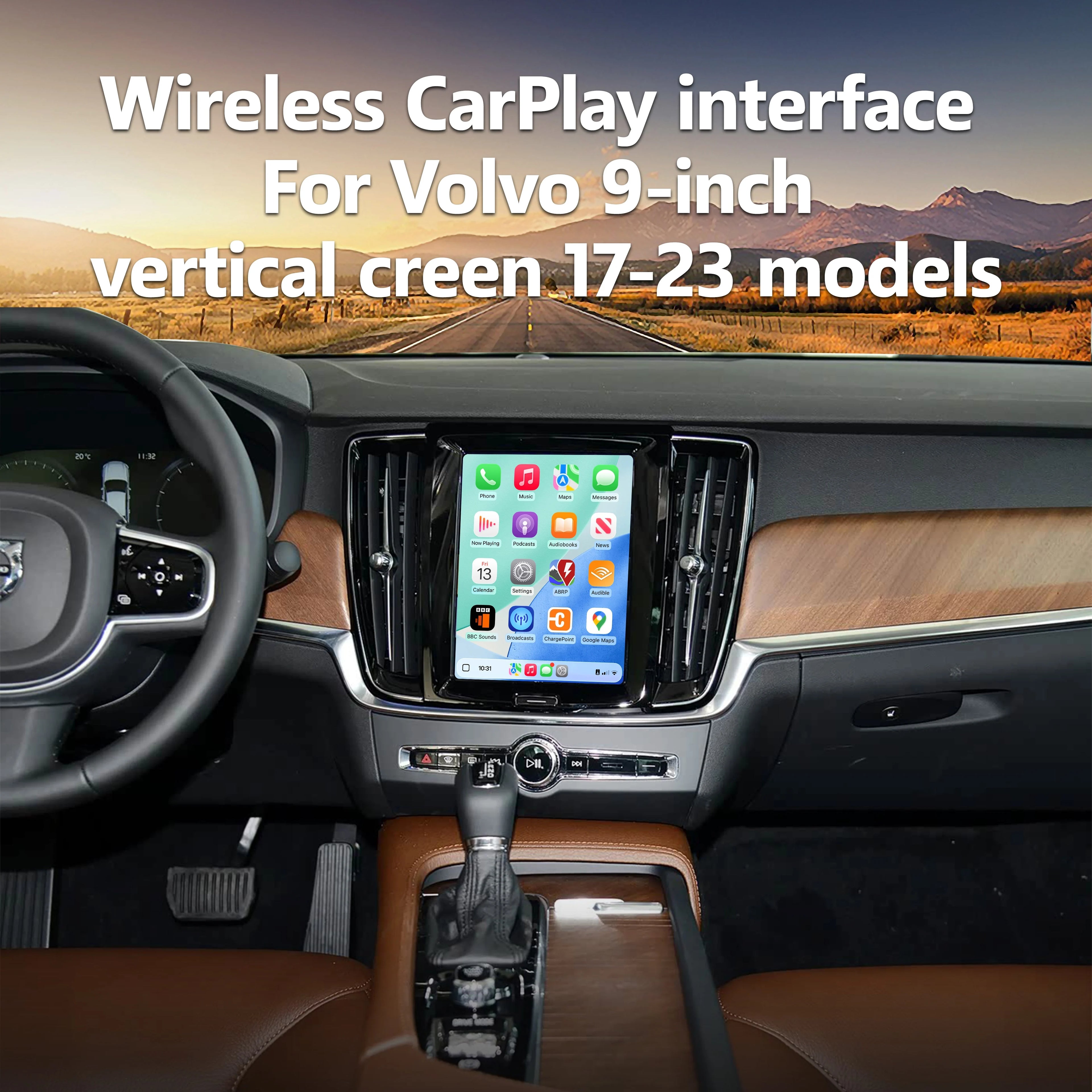 For Volvo 2017-2022 9 Inch Screen Wireless CarPlay Android Auto XC60 XC90 S90 V90 Full Screen CarPlay Module