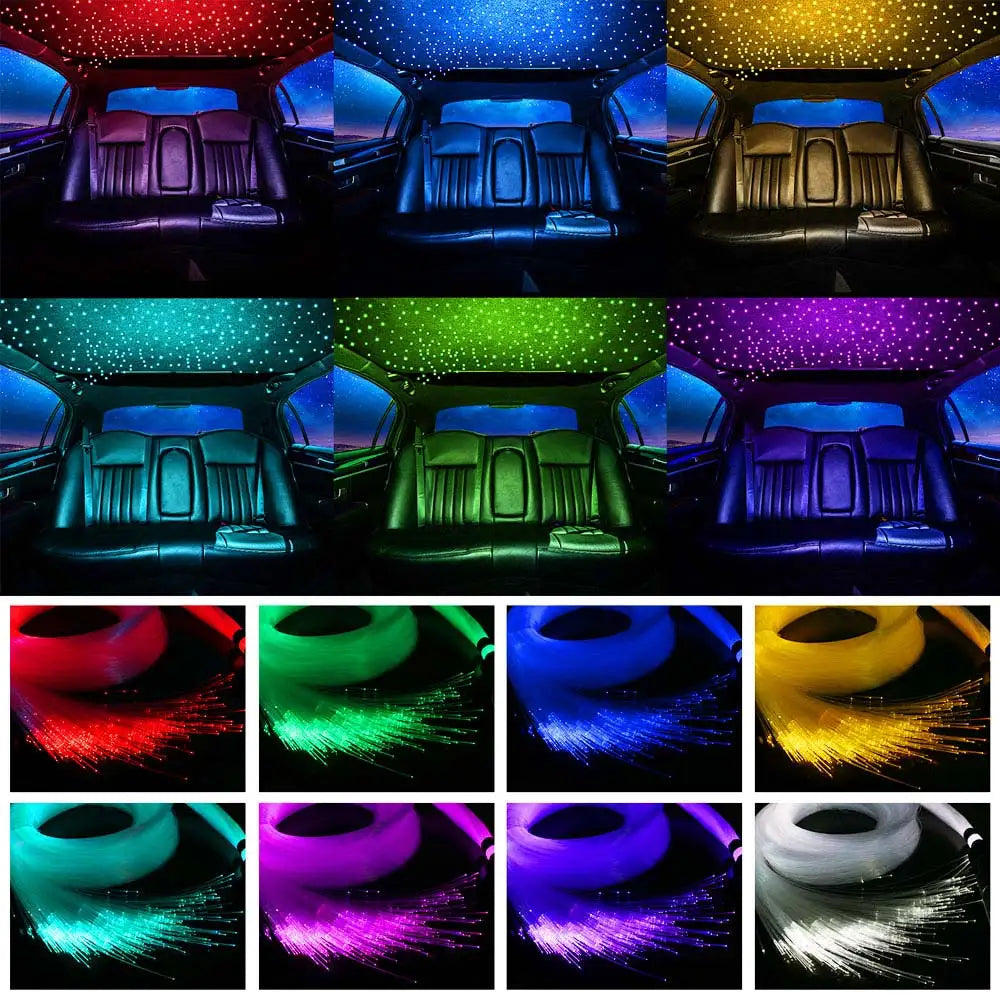 RGBW 1/2/4 Split Machine Car Roof Star Light APP Control Fiber Optic Star Ceiling Light Starry Sky Ceiling for Car Home