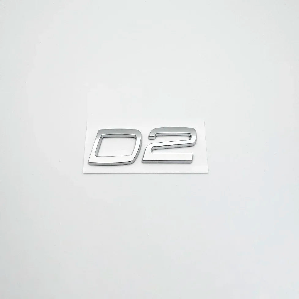 Car Metal D2 D3 D4 D5 D6 D7 Letters Logo Trunk Emblem Badge Sticker For Volvo S40 S60 V40 V50 XC40 XC60 V70 V60 S90 C30 XC90