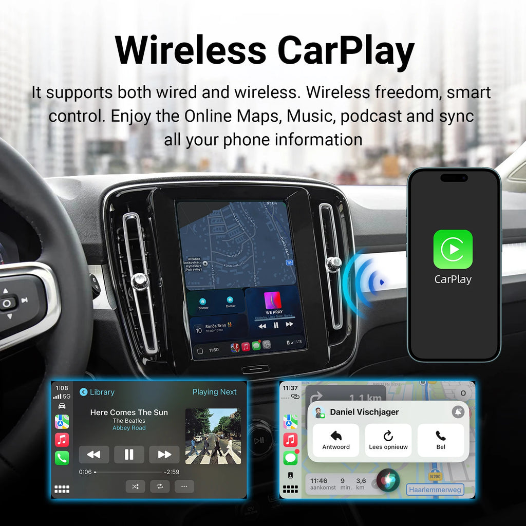 Wireless CarPlay Android Auto retrofit kit decoder box CarPlay Interface for Volvo V60 V90 S60 XC40 XC60 XC90 S60 S90 2017-2022