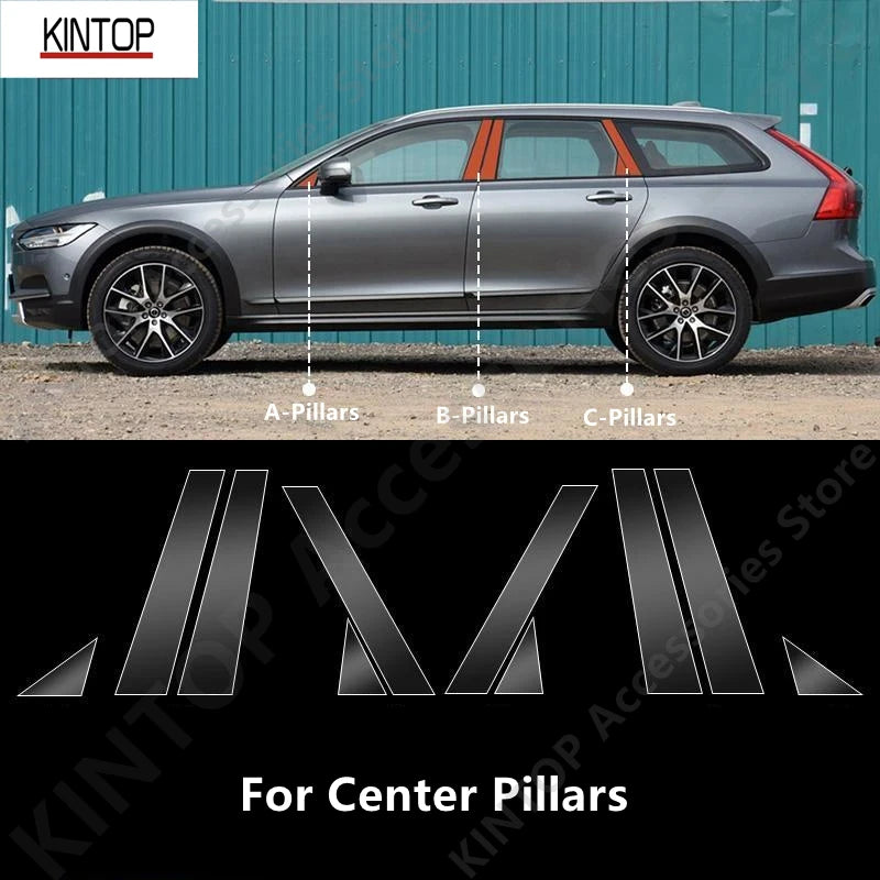 For VOLVO V90 16-26 Center Pillars Transparent TPU Protective Film Anti-scratch Repair Film Accessories Refit