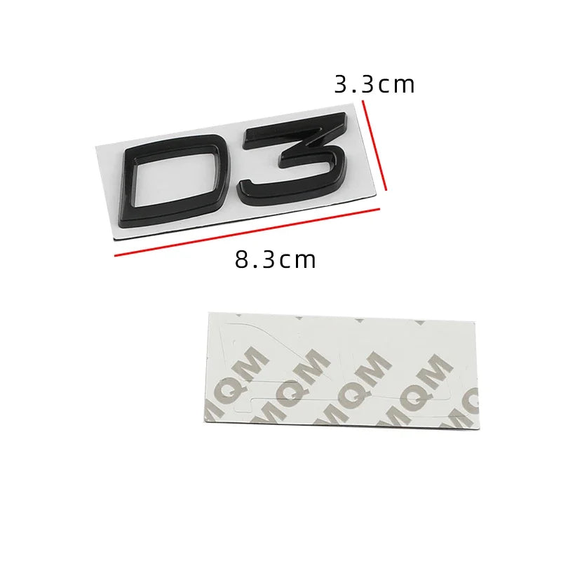 B3 B4 B5 B6 Letter Labels Car Sticker for Volvo Car Accessories Rear Boot Refit Trunk Emblem Badge Decoration Displacement Decal