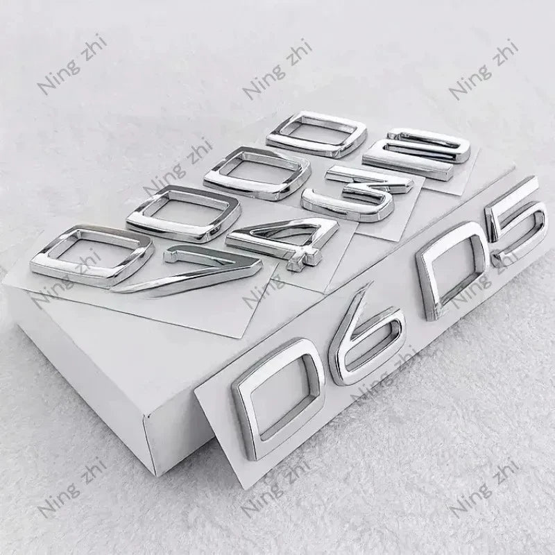 Car Metal D2 D3 D4 D5 D6 D7 Letters Logo Trunk Emblem Badge Sticker For Volvo S40 S60 V40 V50 XC40 XC60 V70 V60 S90 C30 XC90
