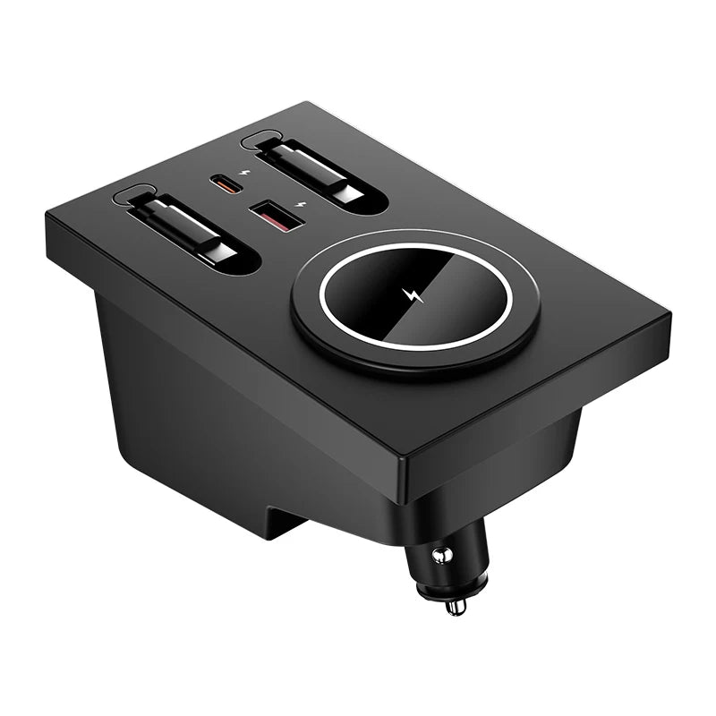 Magnetic Adsorption Wireless Charging Holder for Volvo XC60 XC90 S90 V90 V60 S60 Super Fast Charging Expansion Dock USB Type-C