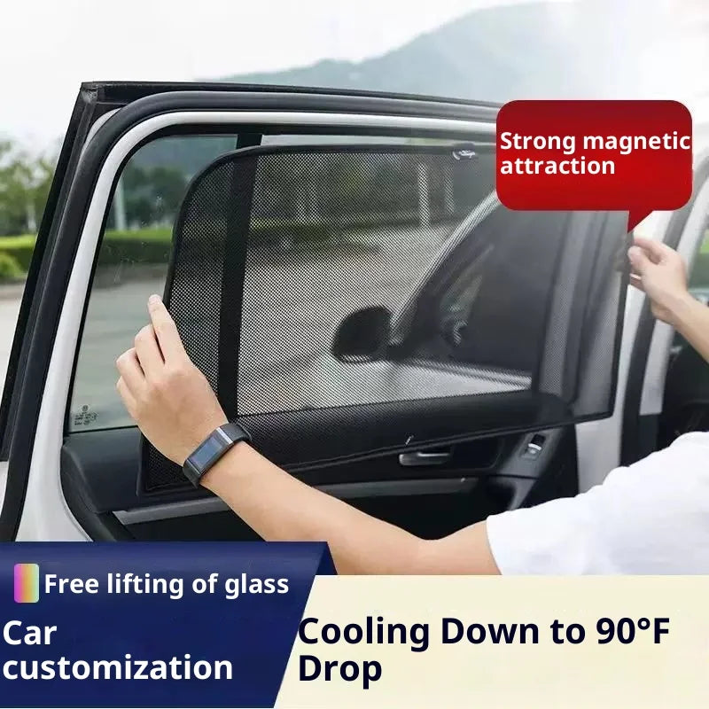 For Volvo V90 2017-2023 Magnetic Car Sunshade Shield Front Windshield Frame Curtain Rear Baby Side Window Sun Shade Visor
