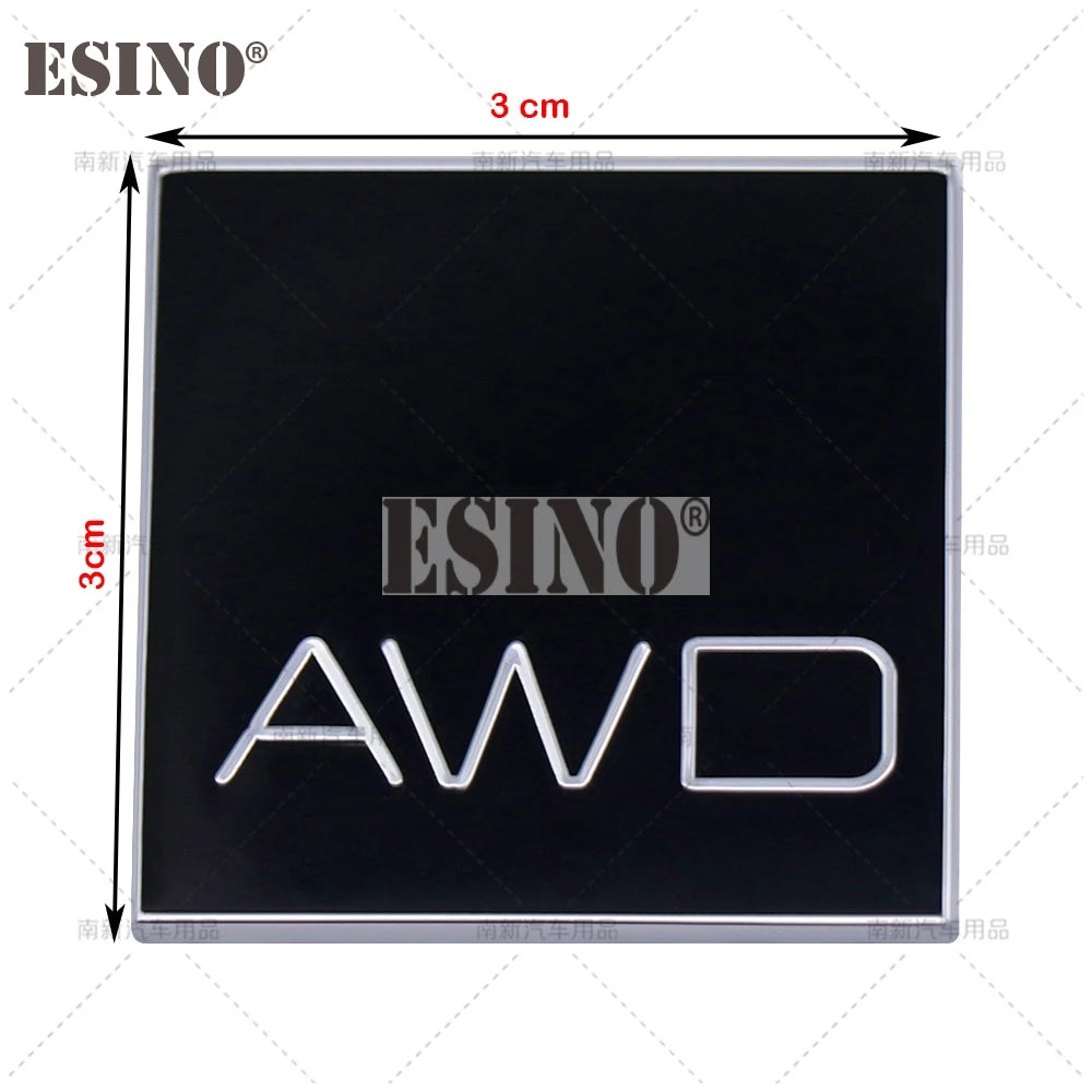 3D AWD Twin Engine AWD Metal Adhesive Rear Trunk Emblem Badge Sticker for Volvo XC40 XC60 XC70 XC90 V40 V60 V90 S40 S60 S80 S90