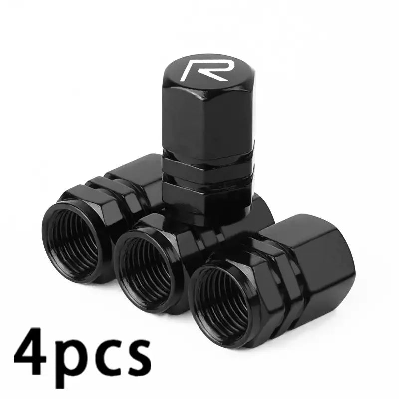 Car Wheel Tire Valve Caps Tyre Stem Covers For Volvo R-Design C30 C70 S60 S90 V60 V90 T5 T6 XC40 XC60 XC90 B5 B6 EM-90 Rdesign