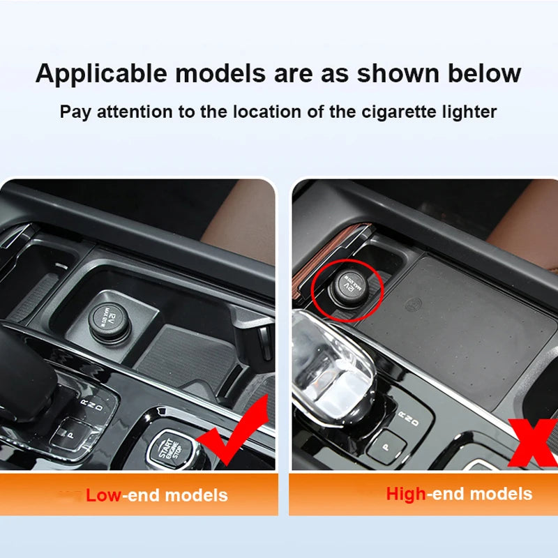 Magnetic Adsorption Wireless Charging Holder for Volvo XC60 XC90 S90 V90 V60 S60 Super Fast Charging Expansion Dock USB Type-C