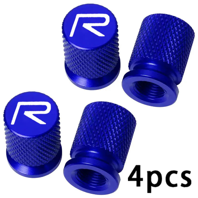 Car Wheel Tire Valve Caps Tyre Stem Covers For Volvo R-Design C30 C70 S60 S90 V60 V90 T5 T6 XC40 XC60 XC90 B5 B6 EM-90 Rdesign