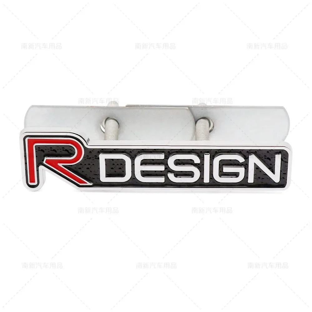 3D Metal Rdesign R Design Front Grill Car Badge Sticker Emblem Decal Decoration For VOLVO XC40 XC60 XC90 V90 S90 S60 V60 V40 C70