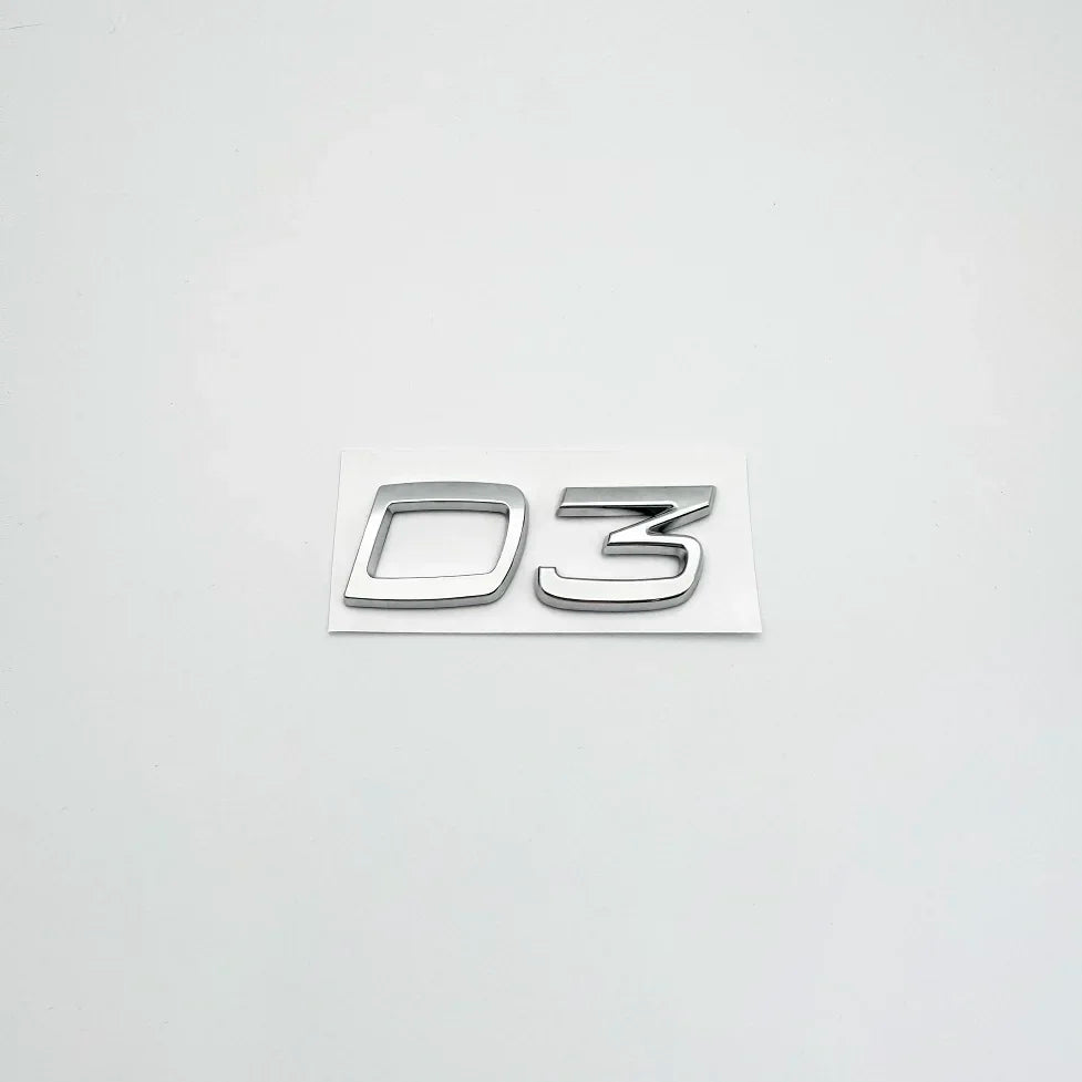 Car Metal D2 D3 D4 D5 D6 D7 Letters Logo Trunk Emblem Badge Sticker For Volvo S40 S60 V40 V50 XC40 XC60 V70 V60 S90 C30 XC90