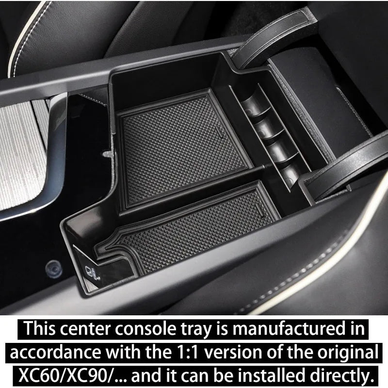 Center Console Organizer Tray Compatible with Volvo XC60 (2018-2024) / XC90 (2021-2024) / S90 S60 (2020-2024) V60 V90 Accessorie