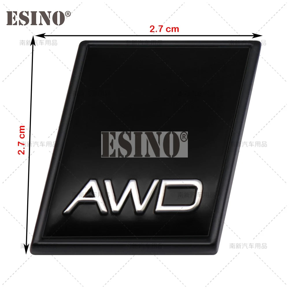 3D AWD Twin Engine AWD Metal Adhesive Rear Trunk Emblem Badge Sticker for Volvo XC40 XC60 XC70 XC90 V40 V60 V90 S40 S60 S80 S90
