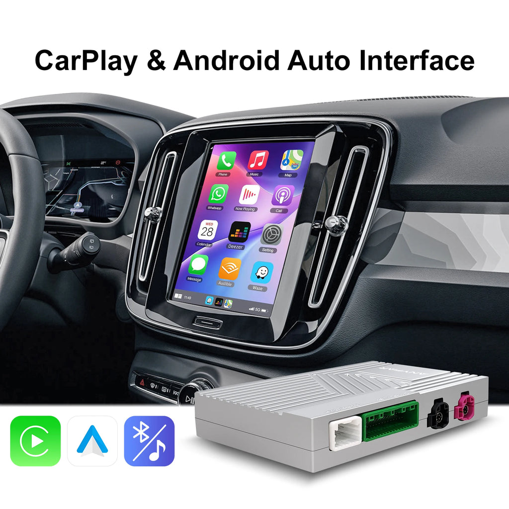 Wireless CarPlay Android Auto retrofit kit decoder box CarPlay Interface for Volvo V60 V90 S60 XC40 XC60 XC90 S60 S90 2017-2022