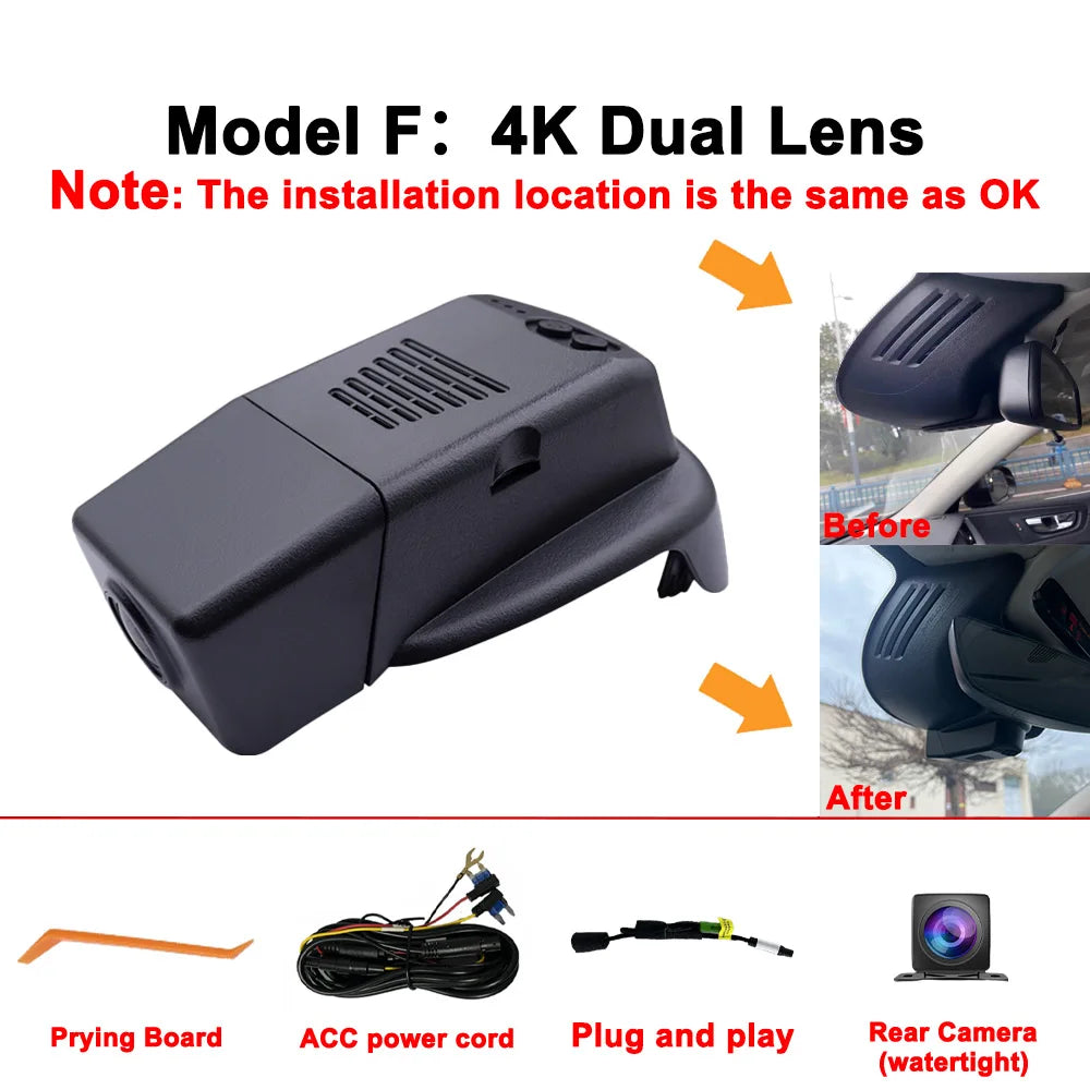 Customized OEM 4K HD Plug and play Car WIFi DV For Volvo XC60 S90 V90 2017 to 2020 Year model Video Recorder Recording Devices