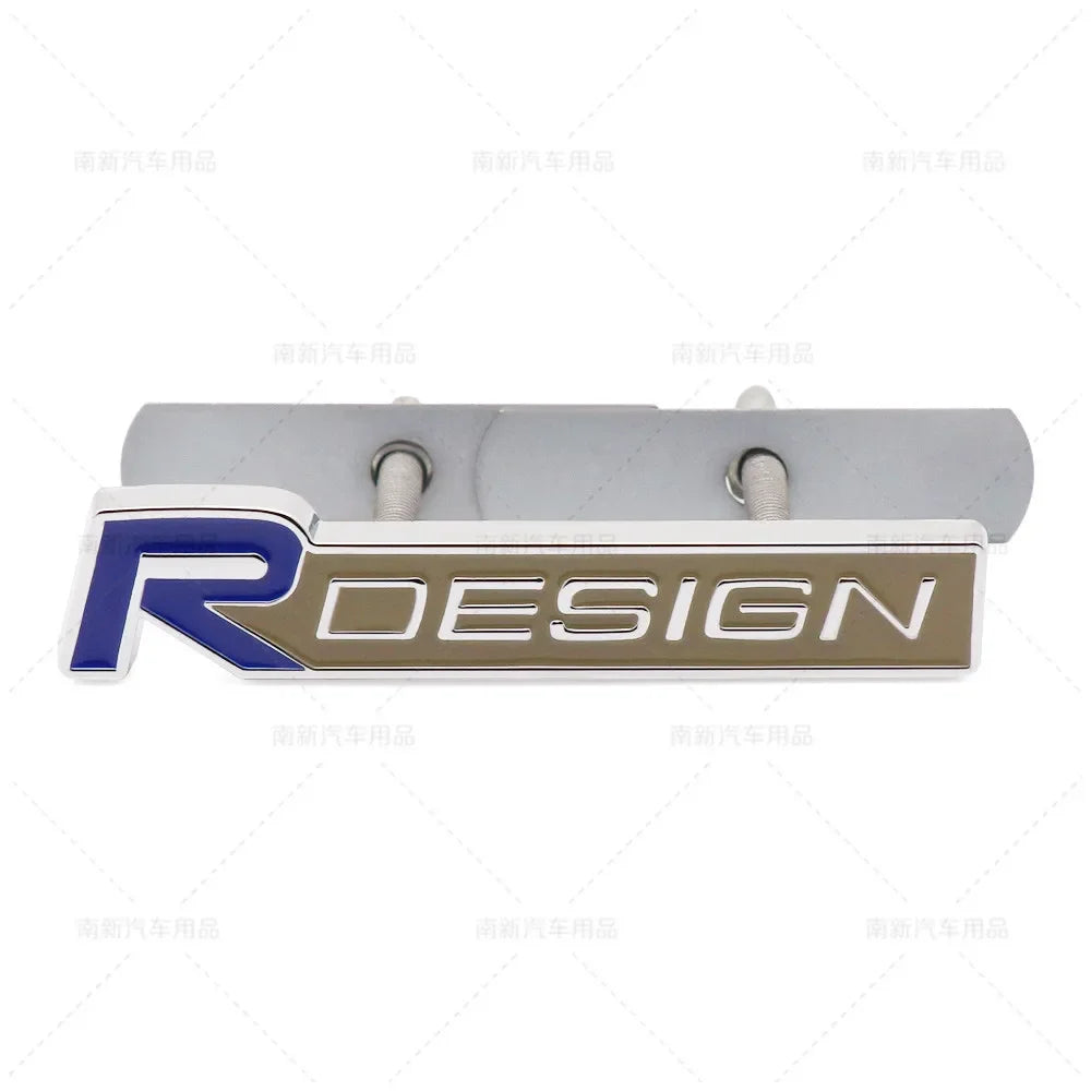 3D Metal Rdesign R Design Front Grill Car Badge Sticker Emblem Decal Decoration For VOLVO XC40 XC60 XC90 V90 S90 S60 V60 V40 C70