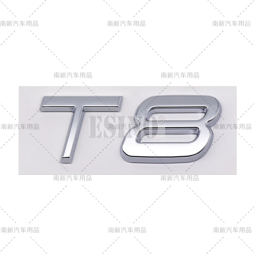 3D T3 T4 T5 T6 T7 T8 3D ABS Adhesive Rear Trunk Emblem Badge Sticker for Volvo XC40 XC60 XC90 V40 V60 V70 V90 S40 S60 S80 S90