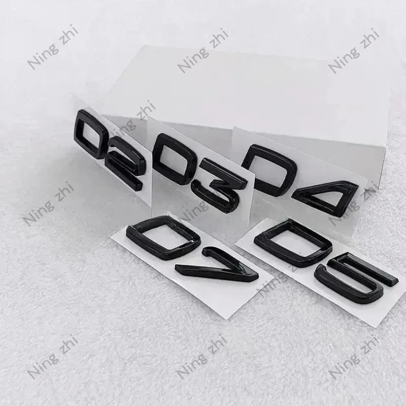 Car Metal D2 D3 D4 D5 D6 D7 Letters Logo Trunk Emblem Badge Sticker For Volvo S40 S60 V40 V50 XC40 XC60 V70 V60 S90 C30 XC90