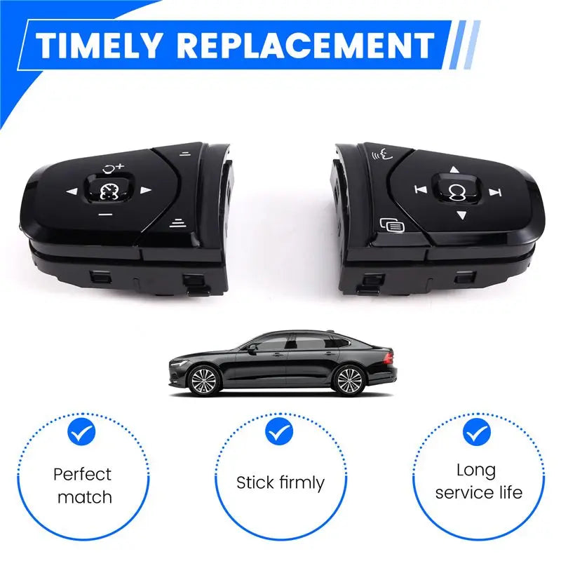 1Set New Car Steering Wheel Cruise Control Switch Button For Volvo S60 S90 V90 XC90 XC60 MK2 31443498 31443499