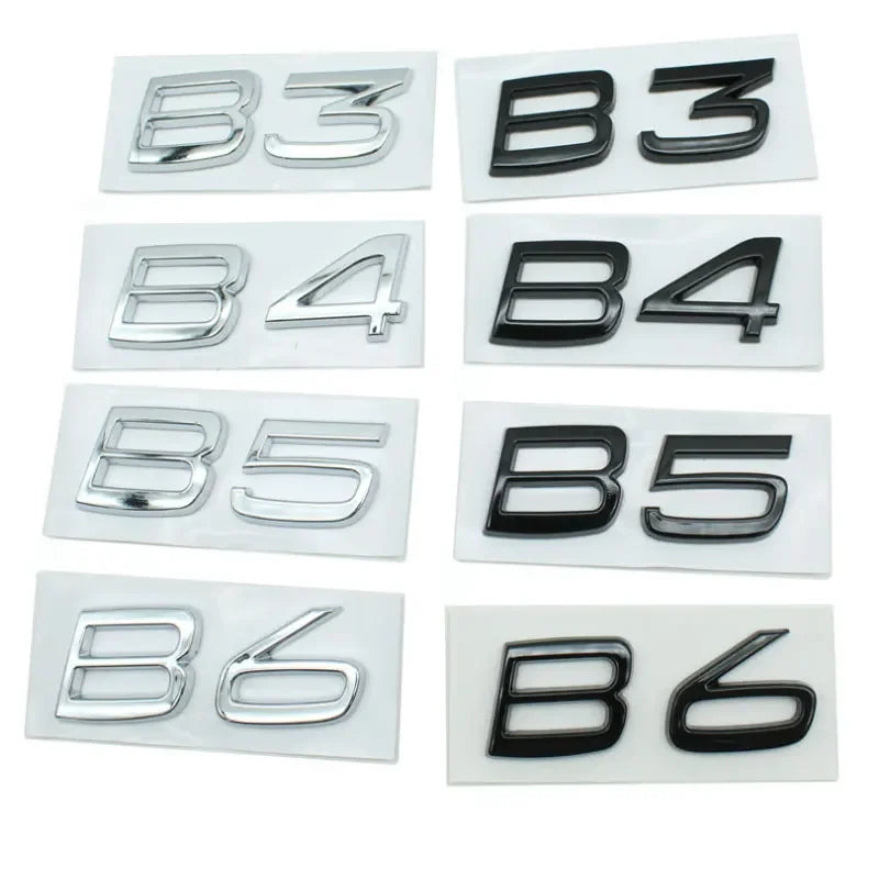 B3 B4 B5 B6 Letter Labels Car Sticker for Volvo Car Accessories Rear Boot Refit Trunk Emblem Badge Decoration Displacement Decal