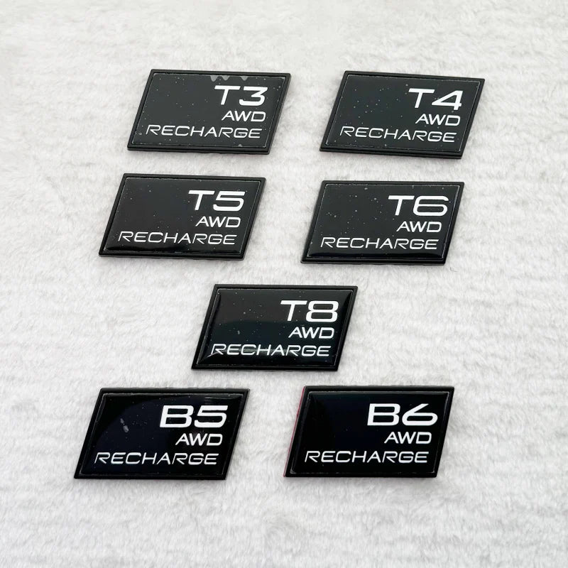 Car 3D T3 T4 T5 T6 T8 B5 B6 AWD Recharge Trunk Logo Badge Emblem Decals Sticker for Volvo XC40 XC60 S90 S60 XC90 Accessories