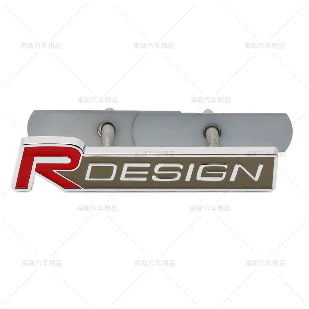 3D Metal Rdesign R Design Front Grill Car Badge Sticker Emblem Decal Decoration For VOLVO XC40 XC60 XC90 V90 S90 S60 V60 V40 C70