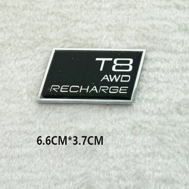 Car 3D T3 T4 T5 T6 T8 B5 B6 AWD Recharge Trunk Logo Badge Emblem Decals Sticker for Volvo XC40 XC60 S90 S60 XC90 Accessories