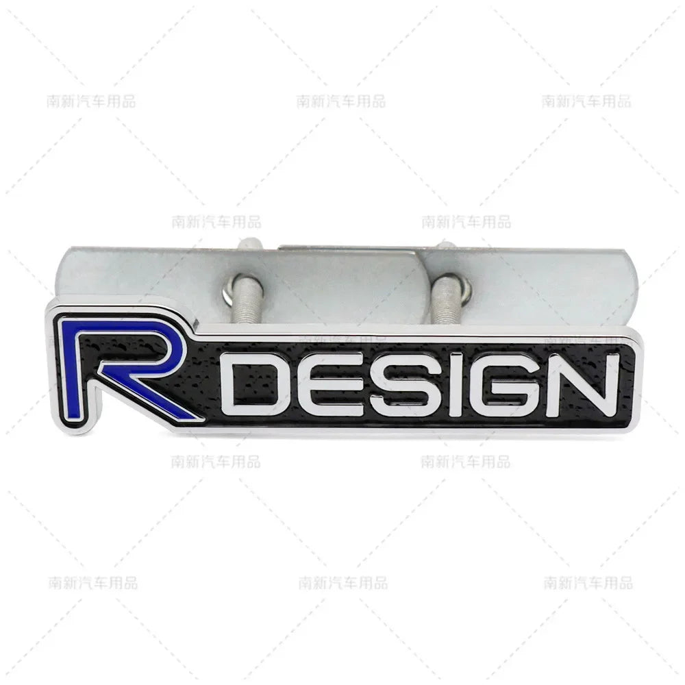 3D Metal Rdesign R Design Front Grill Car Badge Sticker Emblem Decal Decoration For VOLVO XC40 XC60 XC90 V90 S90 S60 V60 V40 C70