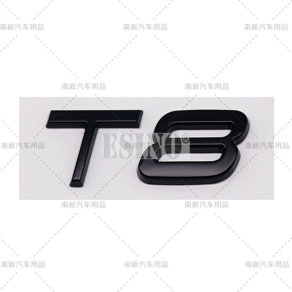 3D T3 T4 T5 T6 T7 T8 3D ABS Adhesive Rear Trunk Emblem Badge Sticker for Volvo XC40 XC60 XC90 V40 V60 V70 V90 S40 S60 S80 S90