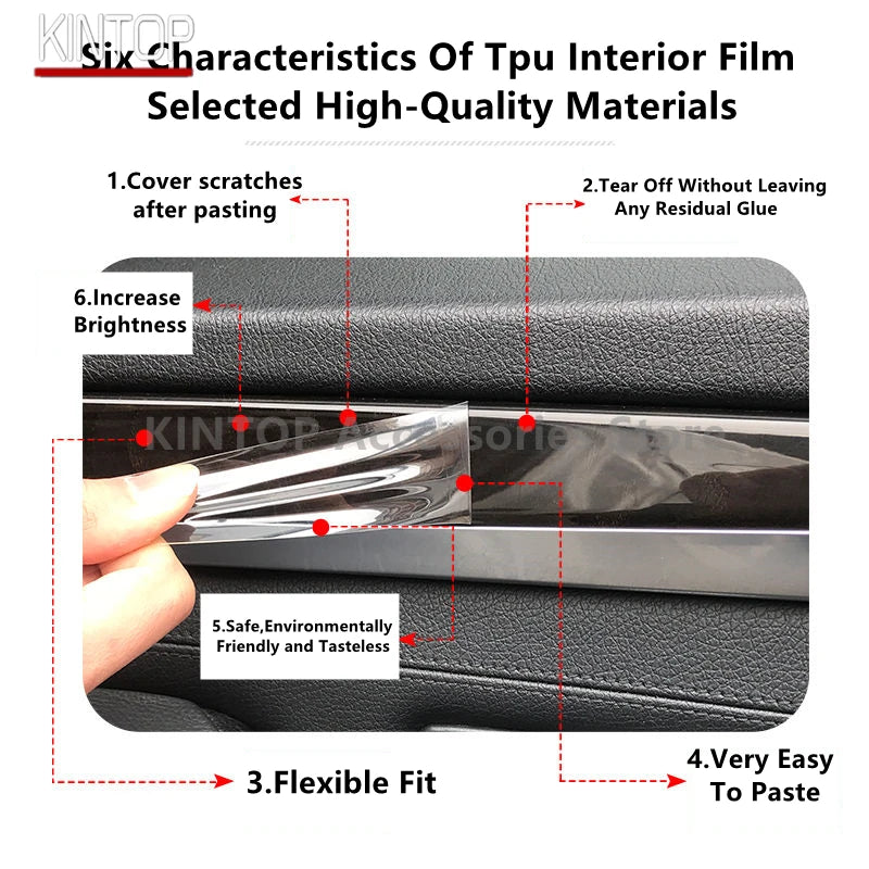 For VOLVO V90 16-26 Center Pillars Transparent TPU Protective Film Anti-scratch Repair Film Accessories Refit