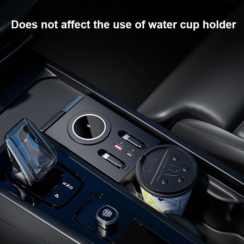 Magnetic Adsorption Wireless Charging Holder for Volvo XC60 XC90 S90 V90 V60 S60 Super Fast Charging Expansion Dock USB Type-C