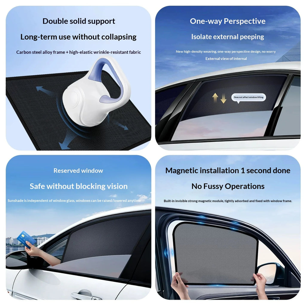 For Volvo V90 2017-2023 Magnetic Car Sunshade Shield Front Windshield Frame Curtain Rear Baby Side Window Sun Shade Visor
