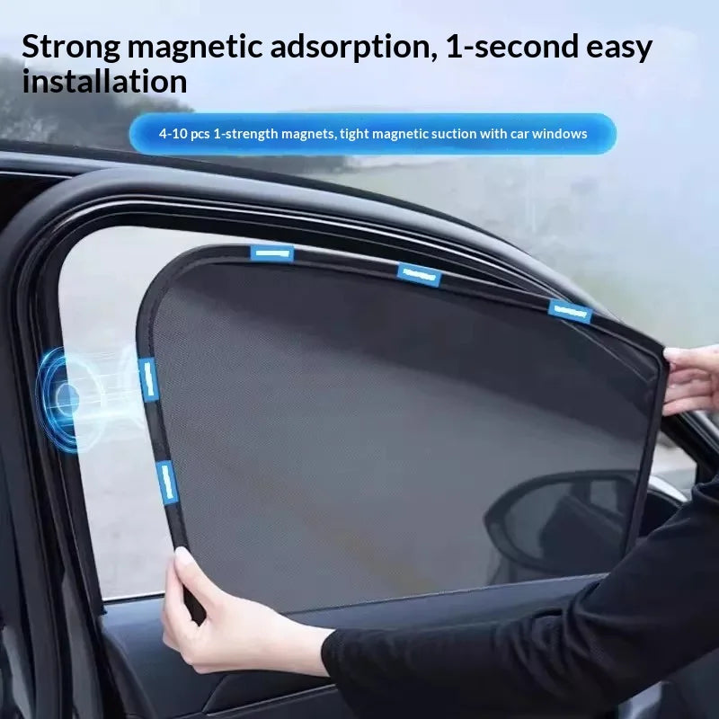 For Volvo V90 2017-2023 Magnetic Car Sunshade Shield Front Windshield Frame Curtain Rear Baby Side Window Sun Shade Visor