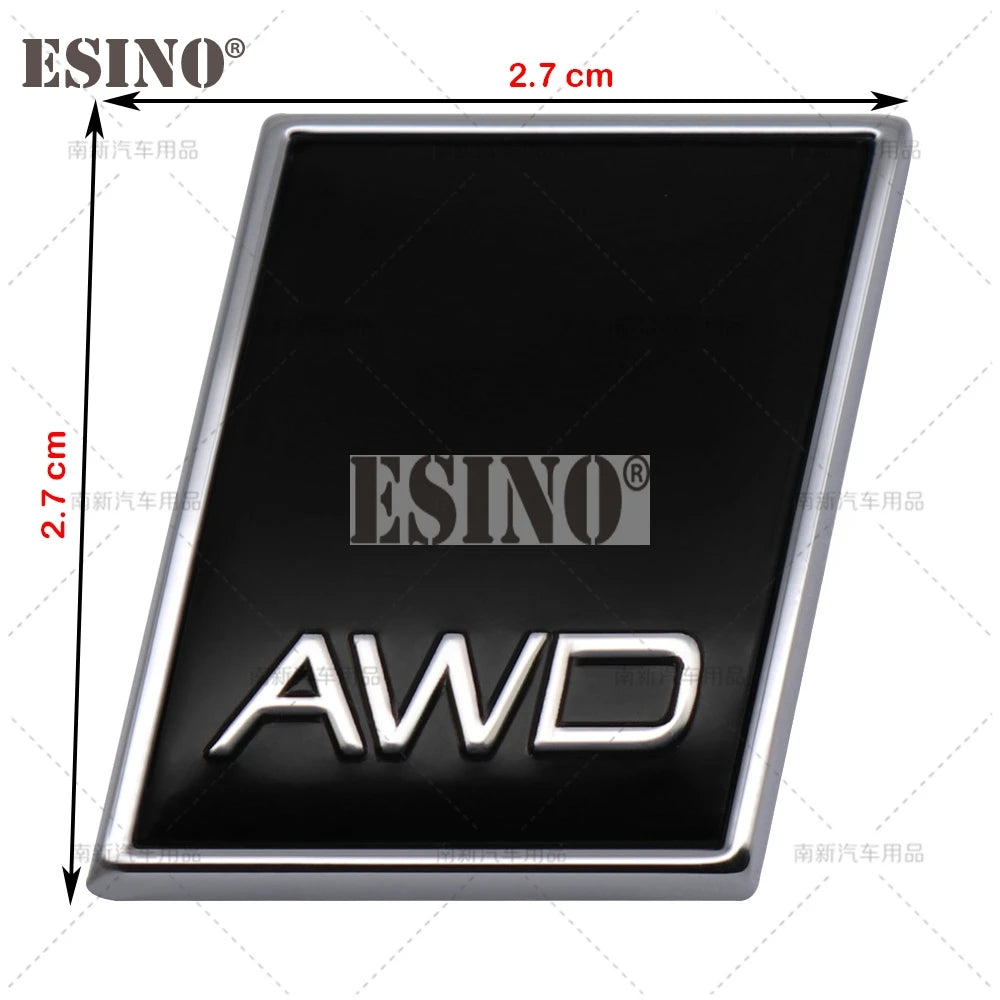 3D AWD Twin Engine AWD Metal Adhesive Rear Trunk Emblem Badge Sticker for Volvo XC40 XC60 XC70 XC90 V40 V60 V90 S40 S60 S80 S90