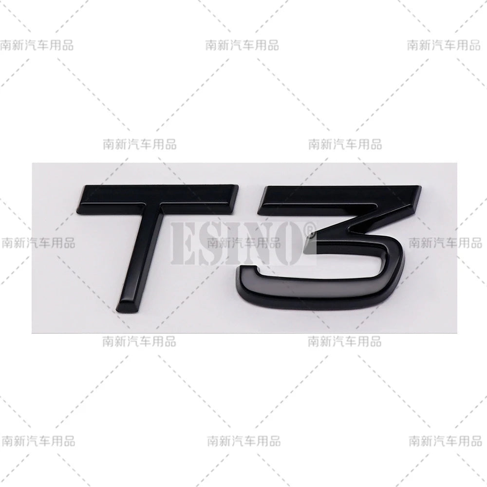 3D T3 T4 T5 T6 T7 T8 3D ABS Adhesive Rear Trunk Emblem Badge Sticker for Volvo XC40 XC60 XC90 V40 V60 V70 V90 S40 S60 S80 S90