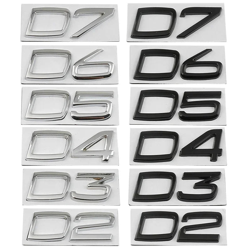 B3 B4 B5 B6 Letter Labels Car Sticker for Volvo Car Accessories Rear Boot Refit Trunk Emblem Badge Decoration Displacement Decal