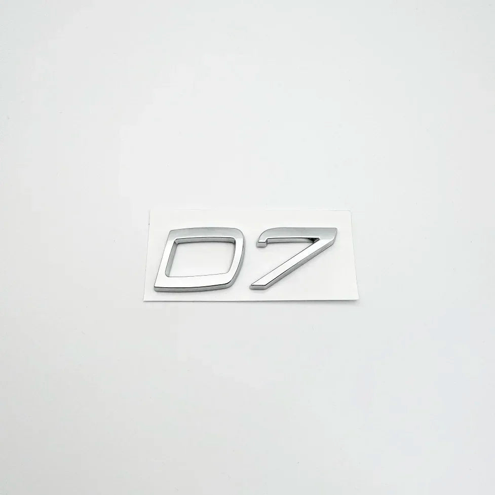 Car Metal D2 D3 D4 D5 D6 D7 Letters Logo Trunk Emblem Badge Sticker For Volvo S40 S60 V40 V50 XC40 XC60 V70 V60 S90 C30 XC90