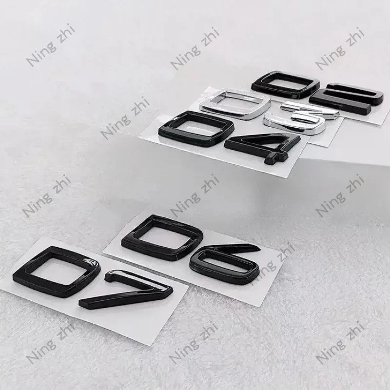 Car Metal D2 D3 D4 D5 D6 D7 Letters Logo Trunk Emblem Badge Sticker For Volvo S40 S60 V40 V50 XC40 XC60 V70 V60 S90 C30 XC90