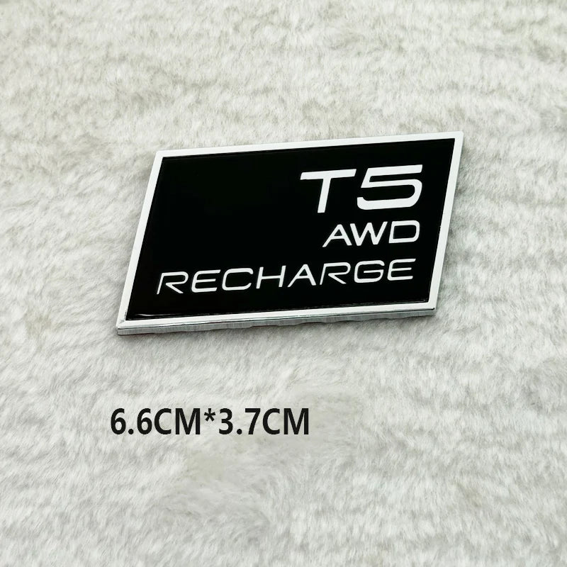 Car 3D T3 T4 T5 T6 T8 B5 B6 AWD Recharge Trunk Logo Badge Emblem Decals Sticker for Volvo XC40 XC60 S90 S60 XC90 Accessories